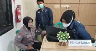 Sambut Hari Jadi Polwan ke-77, Polres Nganjuk Gelar Vaksinasi Influenza untuk Personel