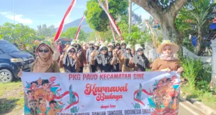 Karnaval Kebangsaan Meriahkan HUT ke-80 RI di Kecamatan Sine