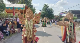 Pawai Budaya Meriahkan HUT RI ke-80 di Kecamatan Rejoso,Nganjuk