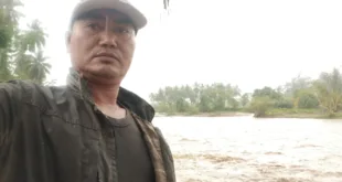 Tanggul Wai Belu Jebol ,Ketua DPC PWRI Tanggamus Minta Dinas PSDA Bangun Tanggul Permanen