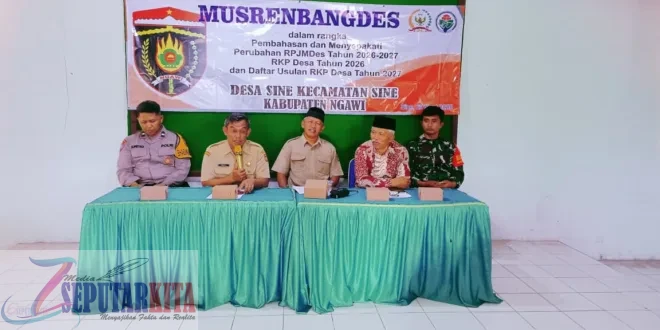 Pemdes Sine Gelar Musrenbangdes, Sepakati Perubahan RPJMDes 2026-2027