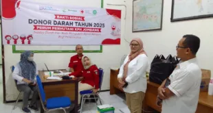 Aksi Sosial Donor Darah Perhutani KPH Jombang Gandeng PMI Kabupaten Jombang.