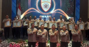 Polres Nganjuk Raih Dua Penghargaan di Rakernis SDM Polda Jatim