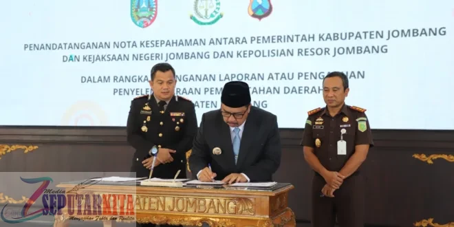 Pemkab Jombang, Kejaksaan, dan Polres Teken MoU, Perkuat Sinergi Berantas Korupsi