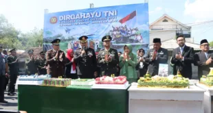 Kapolres Nganjuk Hadiri Upacara HUT TNI ke-80, Wujudkan Sinergi Forkopimda Lewat Kejutan Spesial