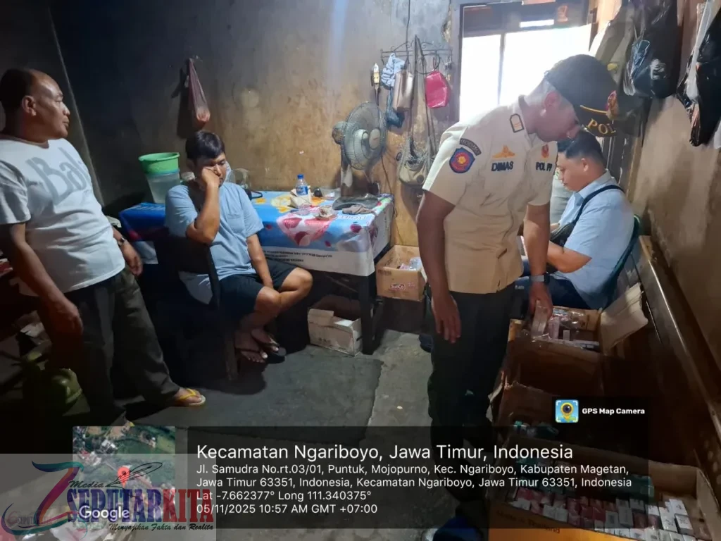 Sisir Tiga Kecamatan di Magetan, Satpol PP & Bea Cukai Madiun Sita Ratusan Rokok Ilegal