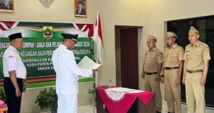 Tiga Perangkat Desa Ambokulon Resmi Dilantik, Kepala Desa Tekankan Pentingnya Integritas dan Tanggung Jawab
