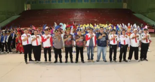 Kejurkab Drumband 2025 Dibuka, PDBI & Polres Nganjuk Dorong Prestasi Pelajar