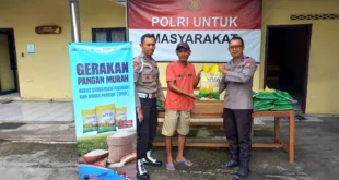 Polres Magetan Gelar Blusukan, Salurkan Beras Murah ke Warga
