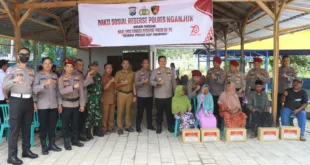 Reserse Presisi Hadir untuk Warga, Polres Nganjuk Gelar Bansos dan Bakkes di Wisata Lumban Pinggir Kali