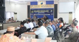 Rakor Lintas Sektoral Ops Lilin Semeru 2025, Polres Nganjuk Matangkan Kesiapan Nataru