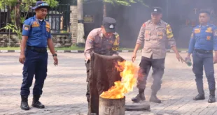 Polres Nganjuk Gandeng Damkar dan Kominfo, Perkuat Kesiapsiagaan Bhabinkamtibmas Hadapi Kebakaran dan Hoaks