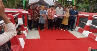 Bupati Nganjuk Resmikan Jembatan Merah Putih di Desa Banjarejo, Rejoso