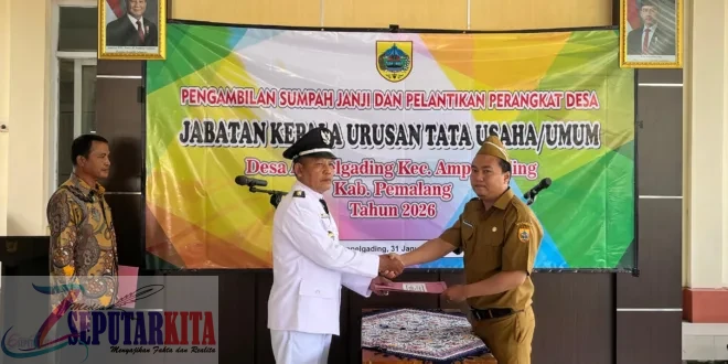 Perkuat Administrasi Desa, Ampelgading Lantik Kaur Tata Usaha dan Umum.