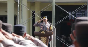 Upacara Kenaikan Pangkat Pengabdian, Kapolres Nganjuk Apresiasi Dedikasi Anggota Polri