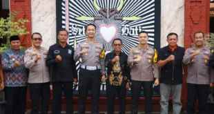 Silaturahmi Kapolres ke Ketua PSHT Cabang Nganjuk Pusat Madiun, Bahas Strategi Pengamanan Parluh 2026