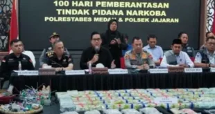 WALIKOTA MEDAN PUJI KINERJA 100 HARI POLRESTABES DALAM PEMBERANTASAN JUDI DAN NARKOBA