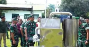 PANGDAM I/BB TINJAU INSINERATOR TANPA ASAP, HASIL LIMBAH DIJADIIN PAVING BLOCK DAN GENTENG